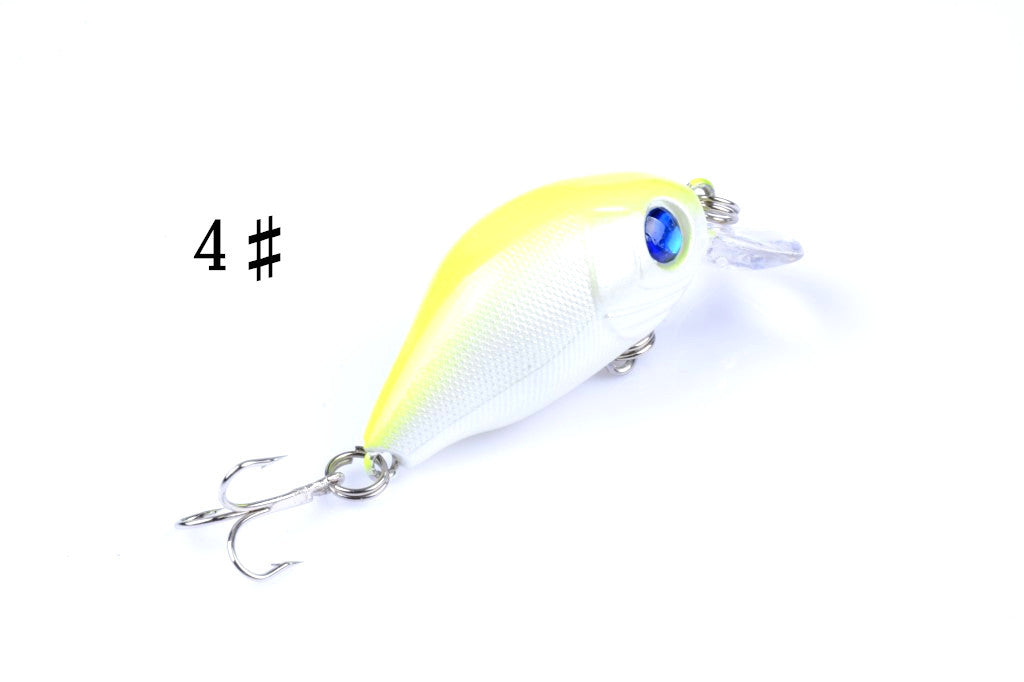 Durable ABS 5.5cm Popper Crank Bait Fishing Lure Set - 5 Colors, Sharp Hooks - SuperSaverAU - view 6