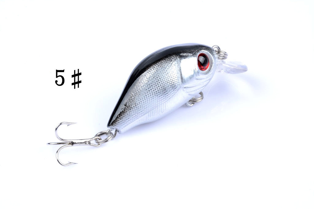 Durable ABS 5.5cm Popper Crank Bait Fishing Lure Set - 5 Colors, Sharp Hooks - SuperSaverAU - view 7