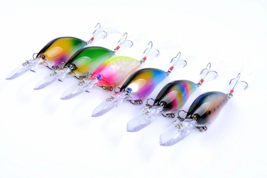 Durable ABS Hard Plastic Fishing Lures 5.5cm 11g with Sharp Hooks - 6 Colors