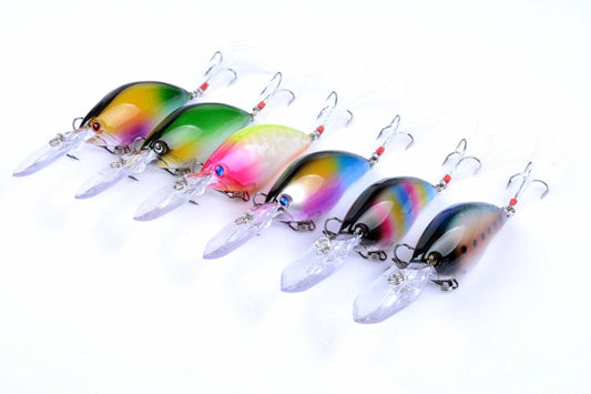Durable ABS Hard Plastic Fishing Lures 5.5cm 11g with Sharp Hooks - 6 Colors