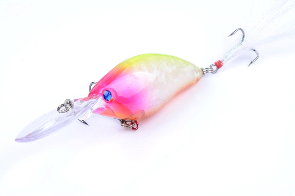 Durable ABS Hard Plastic Fishing Lures 5.5cm 11g with Sharp Hooks - 6 Colors
