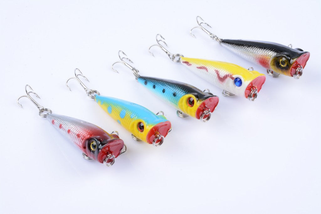 5x 5cm Durable ABS Hard Plastic Fishing Lure with Sharp Hooks for Fresh/Saltwater - SuperSaverAU - view 1