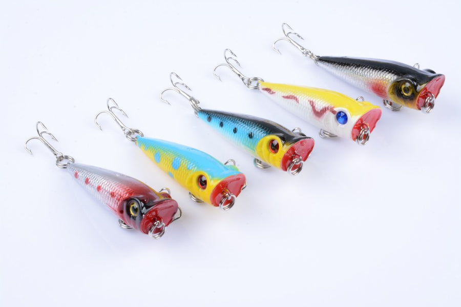 5x 5cm Durable ABS Hard Plastic Fishing Lure with Sharp Hooks for Fresh/Saltwater - SuperSaverAU - view 1