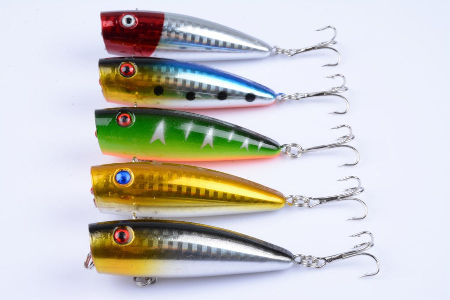 5x 7cm Durable ABS Hard Plastic Fishing Lure with Sharp Hooks for Fresh/Saltwater - SuperSaverAU - view 1