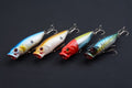 4X 8cm Popper Fishing Lure Set - Durable ABS, Sharp Hooks, Fresh/Saltwater - SuperSaverAU - view 4