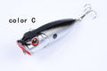 6.5cm Popper Fishing Lures - 5 Pack, Durable ABS, Sharp Hooks, Fresh/Saltwater - SuperSaverAU - view 6