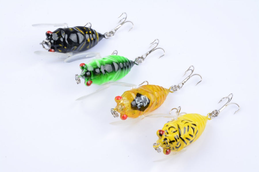 4x 5cm Durable ABS Hard Plastic Fishing Lures with Sharp Hooks for Saltwater/Freshwater - SuperSaverAU - view 1