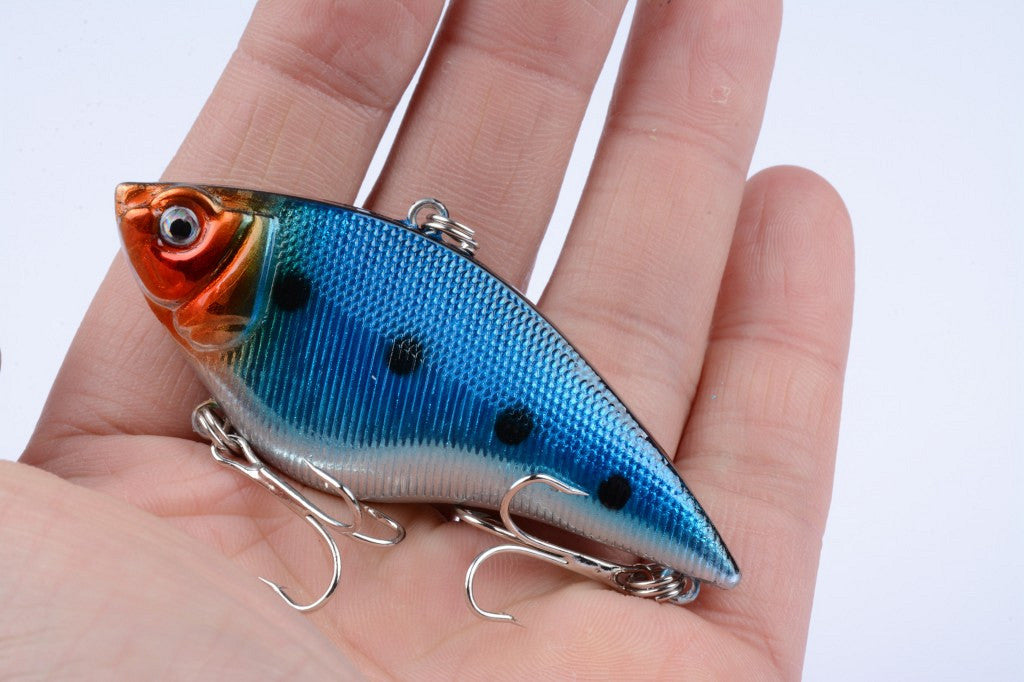 Vib Bait Fishing Lure 7cm 6x Saltwater Freshwater Sharp Hooks 3D Eyes - SuperSaverAU - view 3