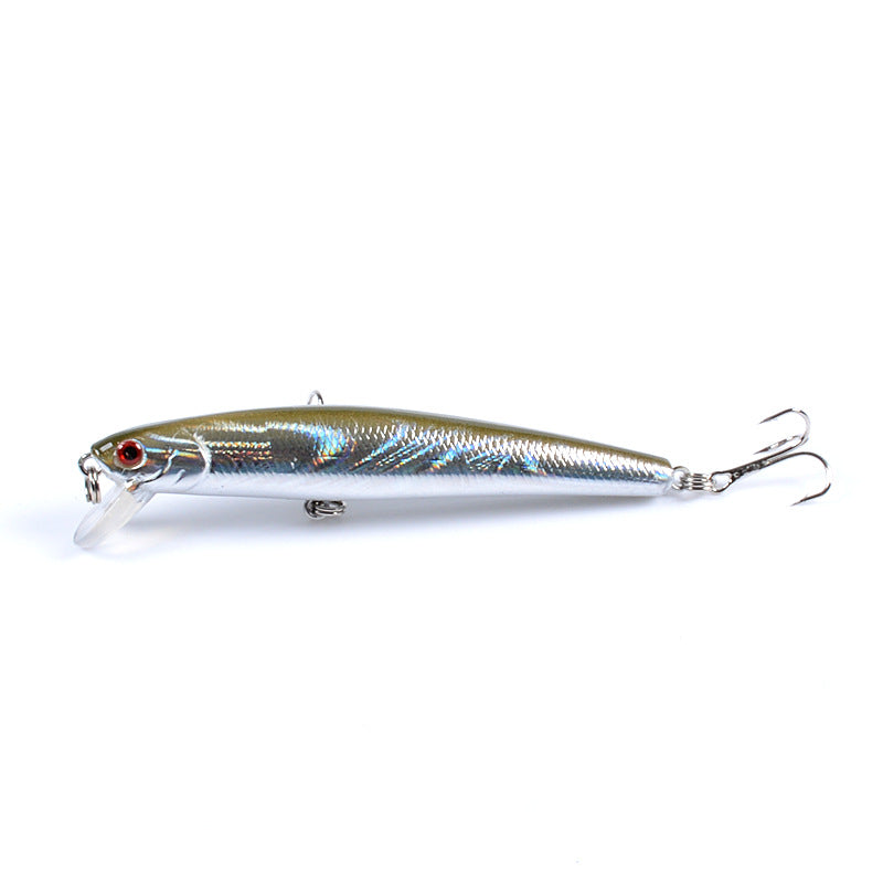 6x Popper Minnow 9.6cm Fishing Lure, Durable ABS, Sharp Hooks, Fresh/Saltwater