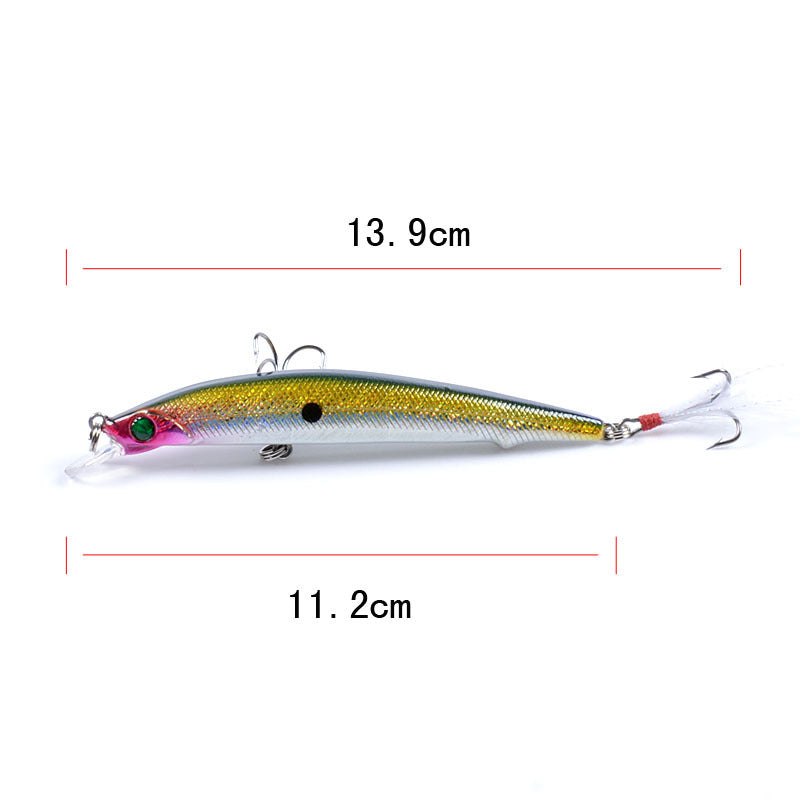 8X Popper Minnow 11.2cm Fishing Lure, Sharp Hooks, Fresh & Saltwater Tackle - SuperSaverAU - view 2