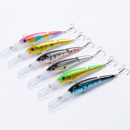 6X Popper Minnow 13.3cm Fishing Lure, Hard Bait for Fresh & Saltwater