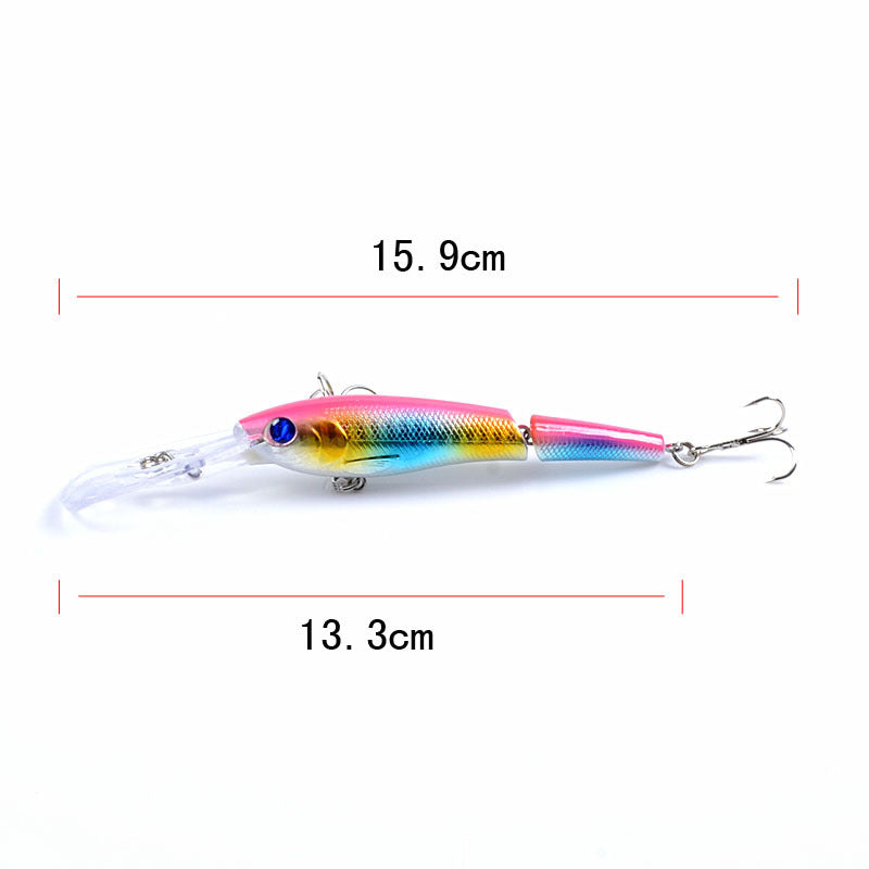 6X Popper Minnow 13.3cm Fishing Lure, Hard Bait for Fresh & Saltwater