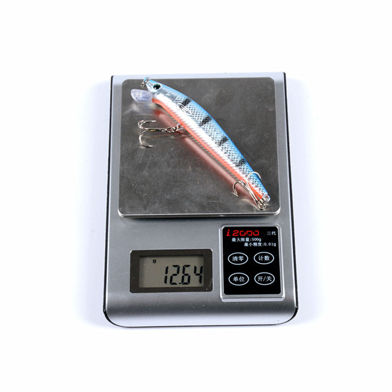 7x Popper Minnow 11.8cm Fishing Lure, Durable ABS, Sharp Hooks, Fresh/Saltwater