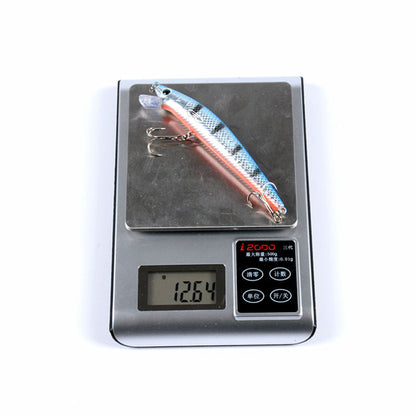 7x Popper Minnow 11.8cm Fishing Lure, Durable ABS, Sharp Hooks, Fresh/Saltwater