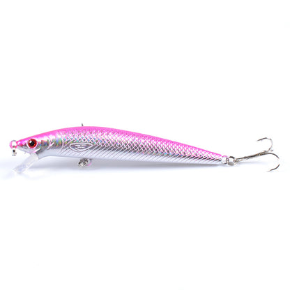 7x Popper Minnow 11.8cm Fishing Lure, Durable ABS, Sharp Hooks, Fresh/Saltwater