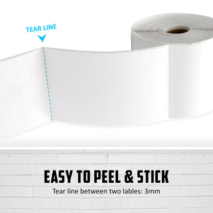 Thermal Direct Label 100x150mm - 3 Rolls Durable Shipping Labels, Easy Peel