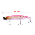 Durable ABS 7cm Fishing Lure 6x Popper Poppers for Fresh & Saltwater - SuperSaverAU - view 3