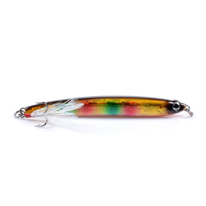 6x 10cm Popper Minnow Fishing Lures, Sharp Hooks, Fresh/Saltwater, 6 Colors