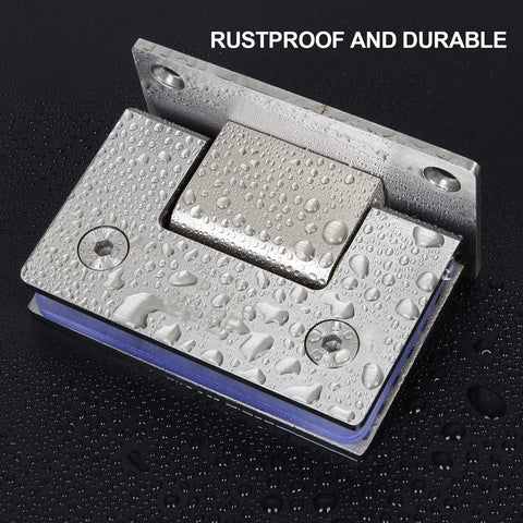 304 Stainless Steel 90 Degree Glass Door Hinge, 4mm Thick, Self Closing - SuperSaverAU - view 2