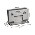 304 Stainless Steel 90 Degree Glass Door Hinge, 4mm Thick, Self Closing - SuperSaverAU - view 3
