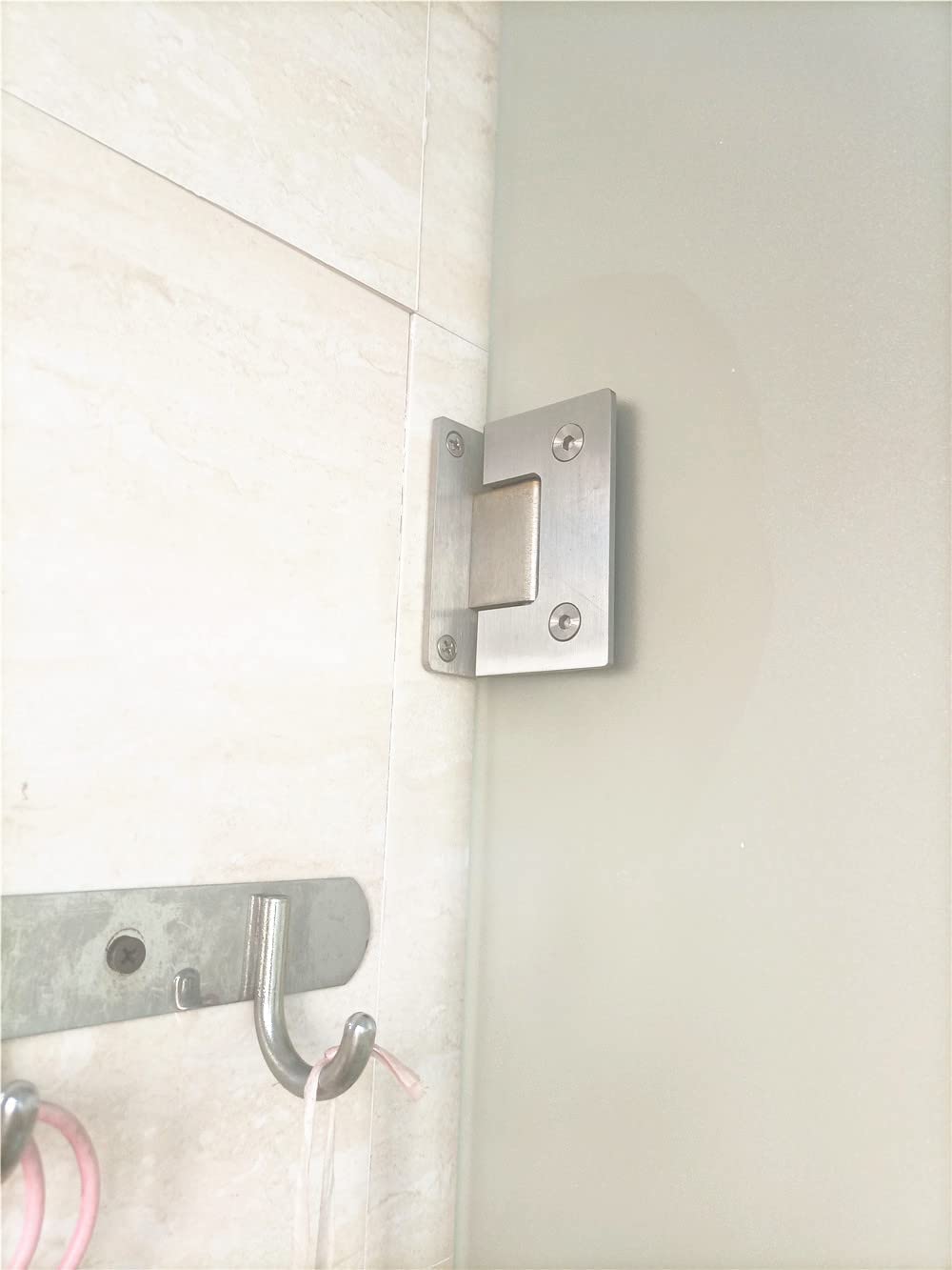 304 Stainless Steel 90 Degree Glass Door Hinge, 4mm Thick, Self Closing - SuperSaverAU - view 5