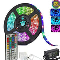 5050 RGB LED Strip Lights 5m, 300PCS, Waterproof, 20 Colors, 6 Modes, IR Controller - SuperSaverAU - view 1