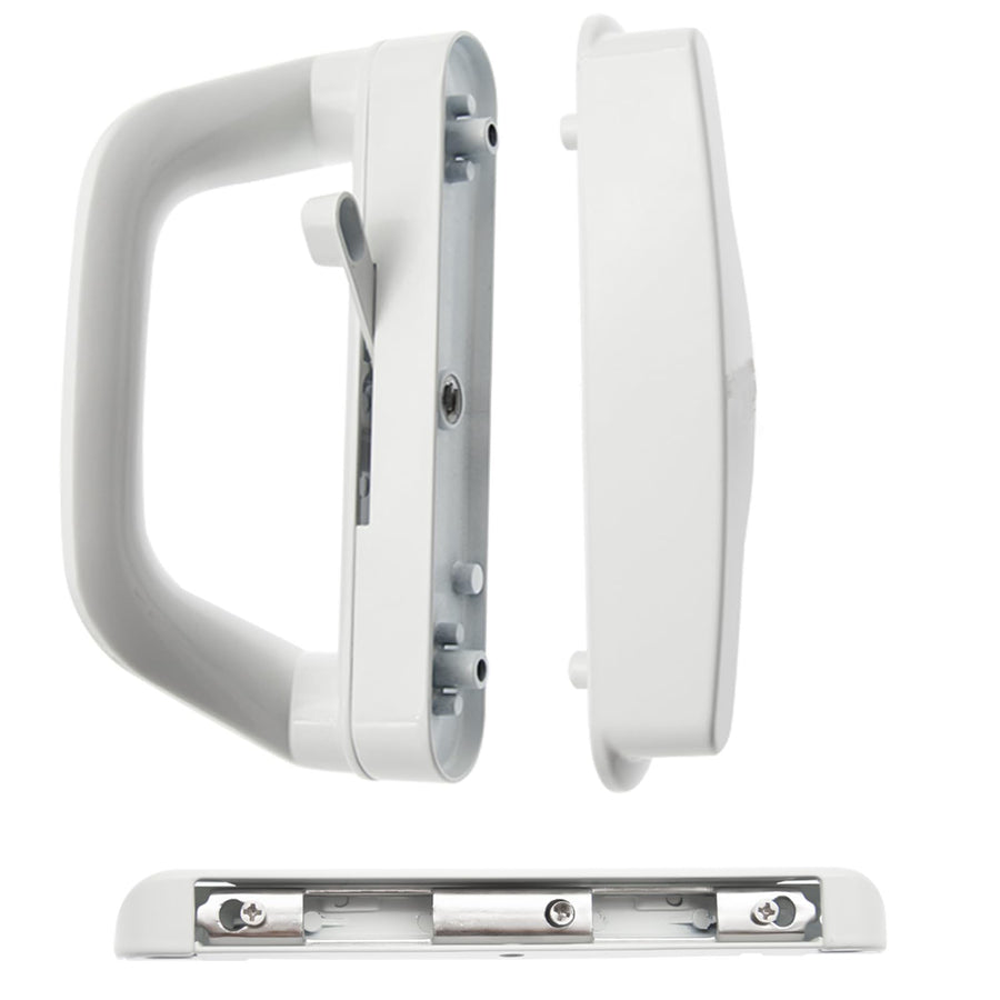 Sliding Patio Door Handle Set, White, Reversible, 0.75in-1.4in Door Thickness - SuperSaverAU - view 1