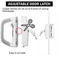 Sliding Patio Door Handle Set, Keyed, White, 0.75in to 1.4in Thickness - SuperSaverAU - view 2