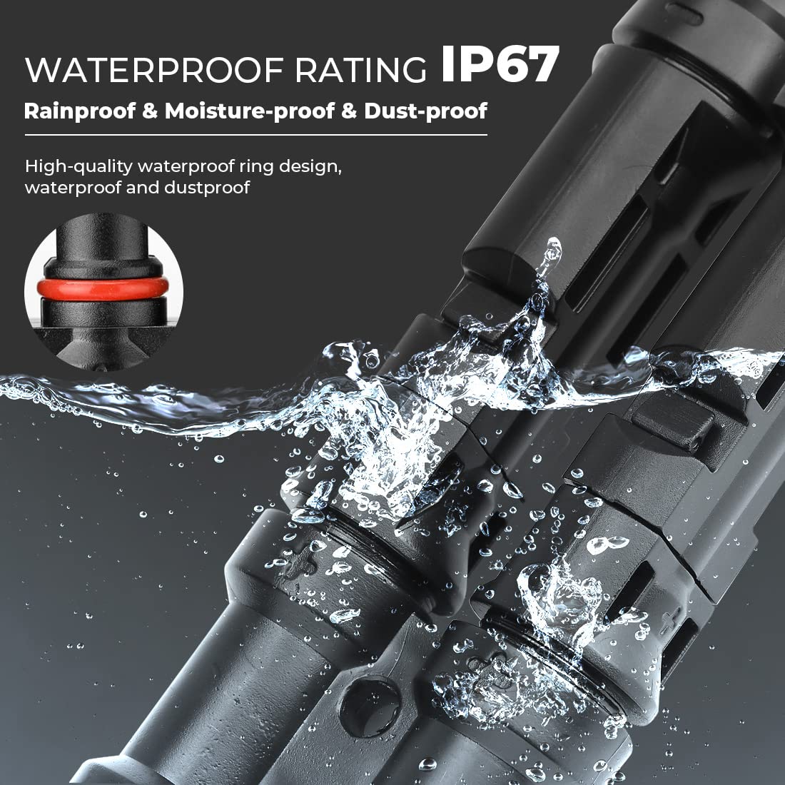 Premium 2 to 1 Waterproof Solar PV Branch Connectors 1 Pair