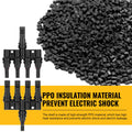 Premium 4 to 1 Waterproof Solar PV Branch Connectors 1 Pair