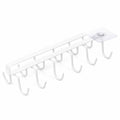 Under Cabinet Mug Holder 12 Hooks No Drill Cup Rack Organizer for Kitchen Storage White - SuperSaverAU - view 1