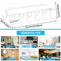 Under Cabinet Mug Holder 12 Hooks No Drill Cup Rack Organizer for Kitchen Storage White - SuperSaverAU - view 3