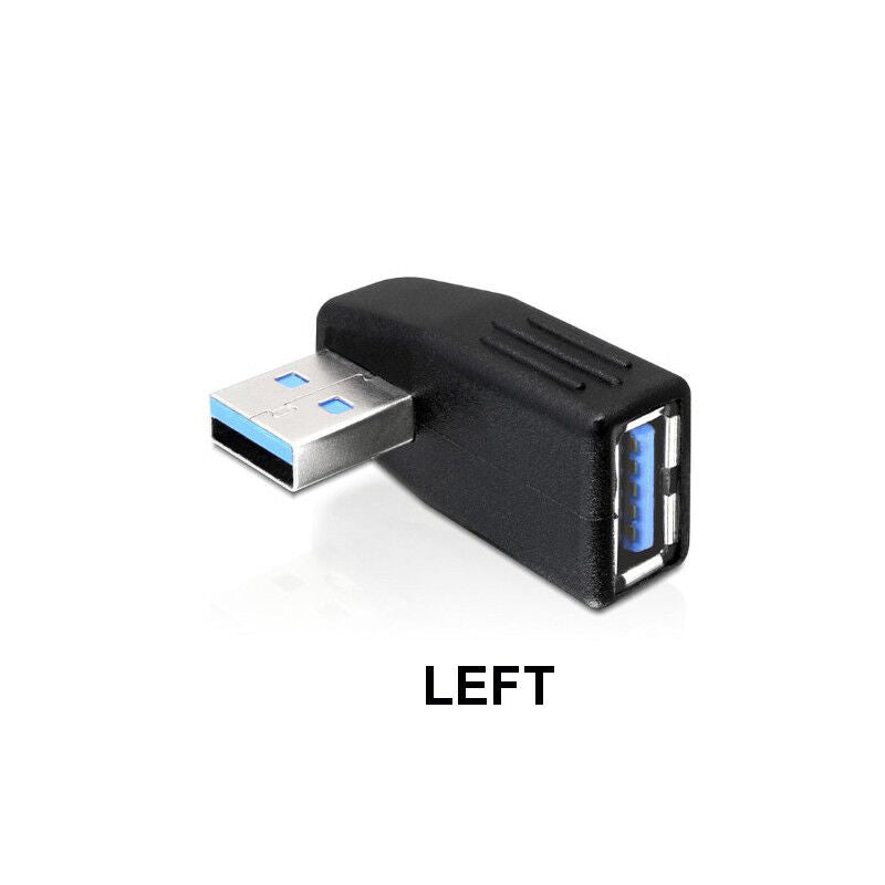 Premium USB 3.0 Vertical Left Male to Mini USB Female Adapter