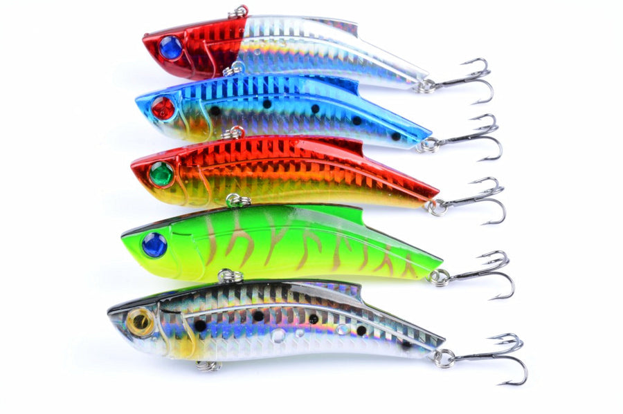 Vib Bait Fishing Lure 9cm 5x Lures Sharp Hooks Saltwater Freshwater - SuperSaverAU - view 1