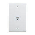 Premium 1 Port Cat6 Ethernet Wall Plate Adapter with Keystone Coupler