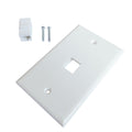 Premium 1 Port Cat6 Ethernet Wall Plate Adapter with Keystone Coupler
