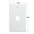 Premium 1 Port Cat6 Ethernet Wall Plate Adapter with Keystone Coupler