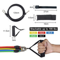 11 Pack Resistance Bands Stackable Exercise Bands Home Workouts Physical Therapy Gym Training - SuperSaverAU - view 4