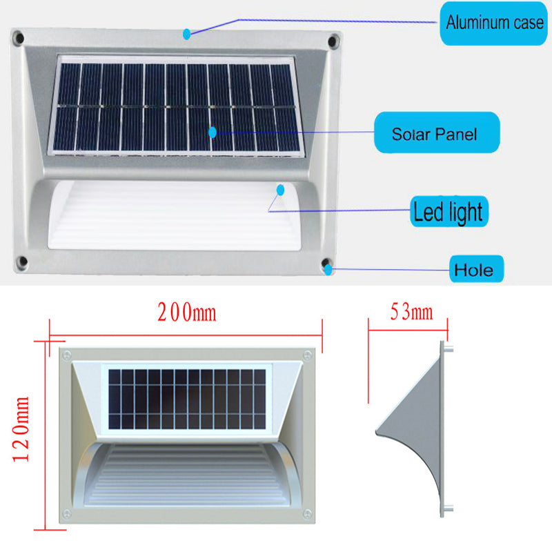 Solar Step Light - Warm White, 5 LEDs, Solar Powered, Waterproof, Aluminum Alloy - SuperSaverAU - view 1