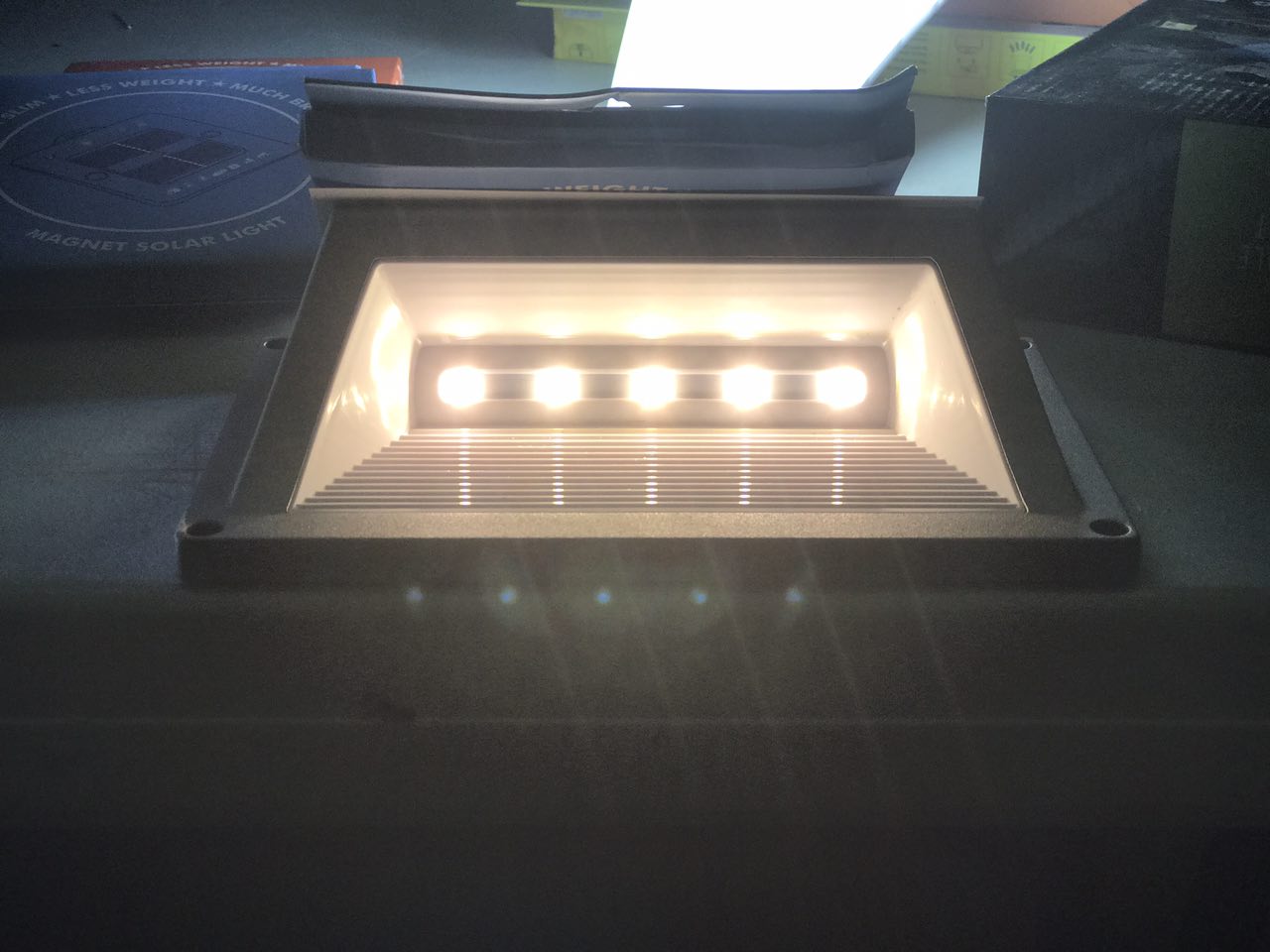 Solar Step Light - Warm White, 5 LEDs, Solar Powered, Waterproof, Aluminum Alloy - SuperSaverAU - view 2