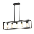 Interior Ave Vintage Industrial 5-Light Pendant Chandelier, 80x22x76.5cm, Black - SuperSaverAU - view 1