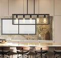 Interior Ave Vintage Industrial 5-Light Pendant Chandelier, 80x22x76.5cm, Black - SuperSaverAU - view 2