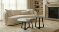 Interior Ave Broadway Grey Stone Marble Two Tier Coffee Table Set - 80x40cm & 45x50cm - SuperSaverAU - view 5