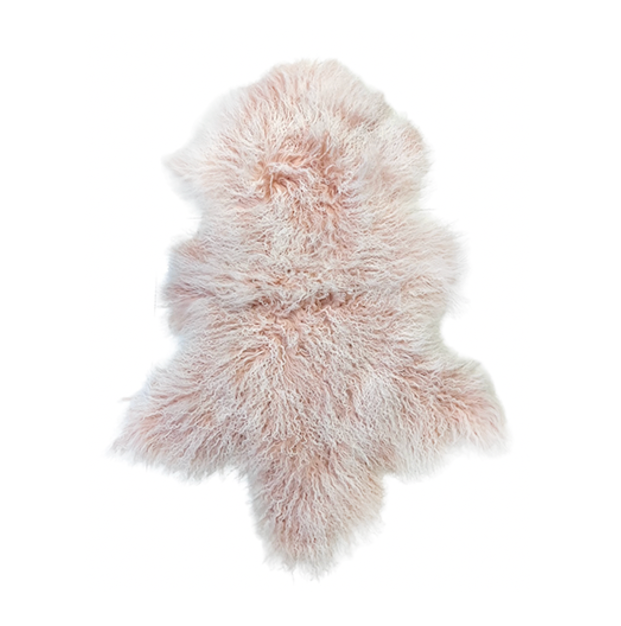 Interior Ave - Mongolian Fur Throw - 90CM - Pink Snow - SuperSaverAU - view 1