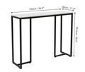 Interior Ave Stone Marble Console Table - Black & White, 100x30x78.5cm - SuperSaverAU - view 6