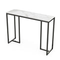 Interior Ave Stone Marble Console Table - Black & White, 100x30x78.5cm - SuperSaverAU - view 2