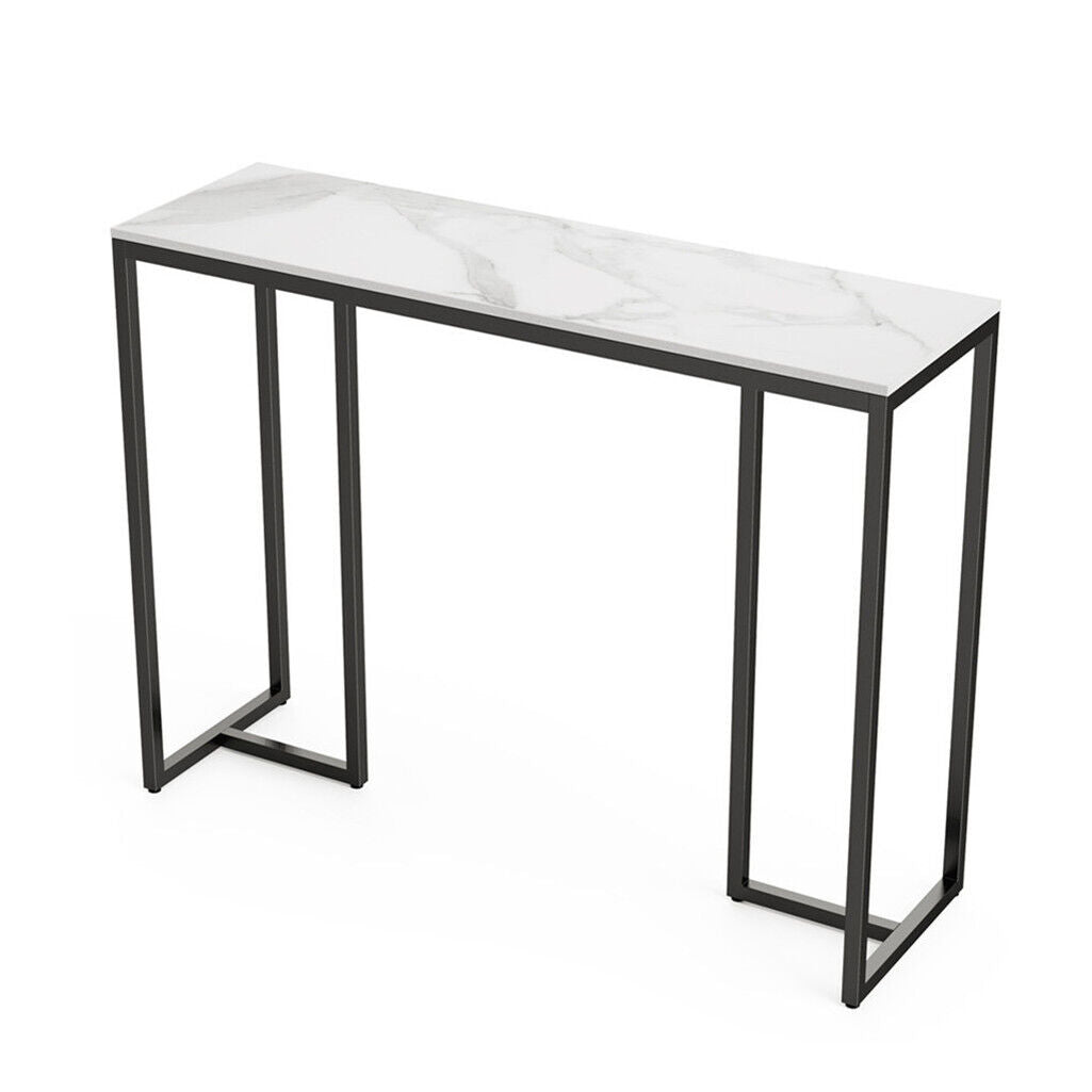 Interior Ave Stone Marble Console Table - Black & White, 100x30x78.5cm - SuperSaverAU - view 2