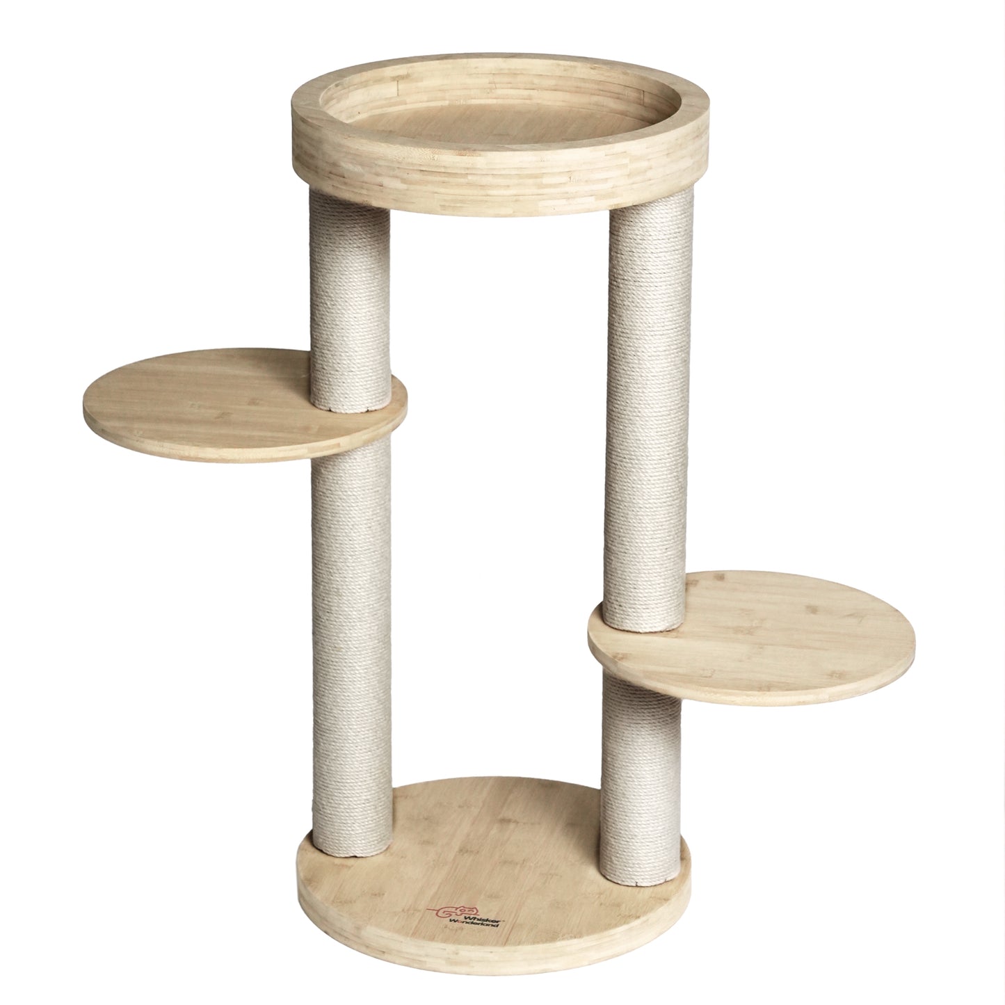 Whisker Wonderland Eco-Friendly Bamboo Cat Tree Small - Multi-Level, Stable, Sisal Scratching