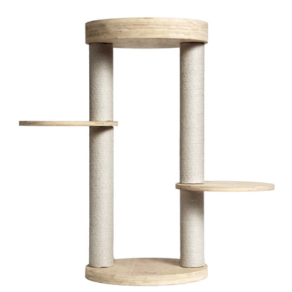 Whisker Wonderland Eco-Friendly Bamboo Cat Tree Small - Multi-Level, Stable, Sisal Scratching