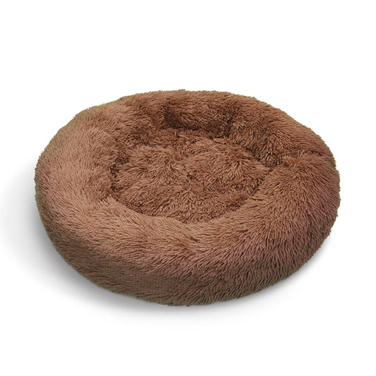 Luxurious Pet Bed for Dogs/Cats, Soft Polyester, XL 100cm, Non-Slip Base
